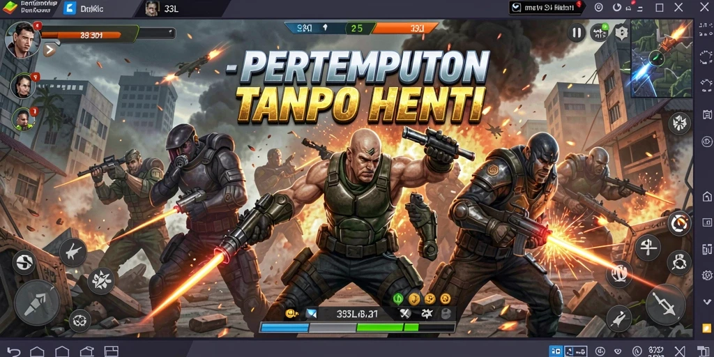 Tampilan dinamis gameplay 33L saat pertarungan.
