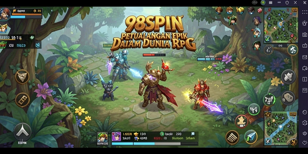 Tampilan gameplay menarik dari 98SPIN dalam suasana RPG yang mendalam.