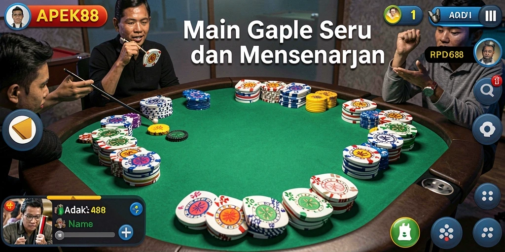 Tampilan screenshot APEK88 yang menunjukkan gameplay Gaple yang seru.