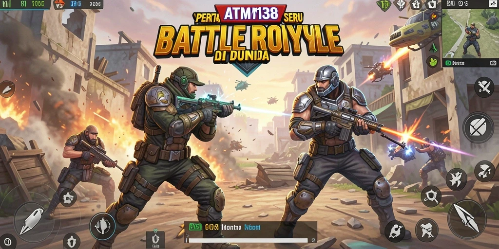 Gameplay intens dan seru di arena Battle Royale.