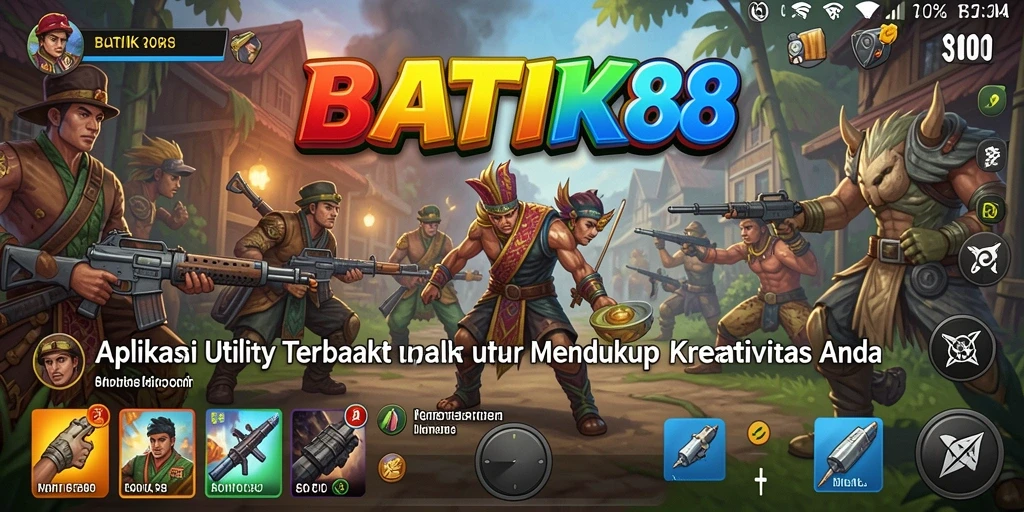 Tampilan screenshot utama BATIK88 menampilkan proses menggambar desain batik yang intuitif.