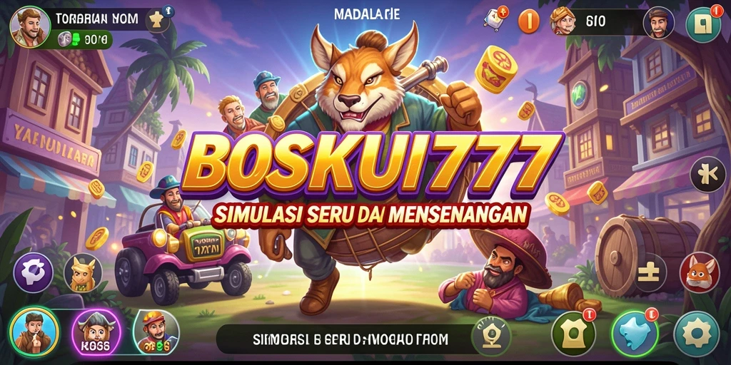 Screenshot gameplay BOSKU777 menunjukkan simulasi yang mendalam dan interaktif.