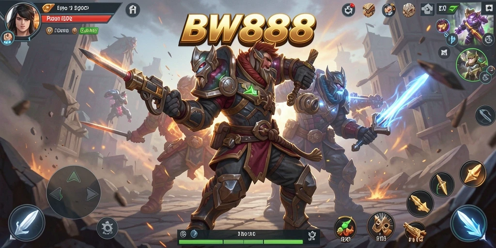 Gameplay seru dengan karakter bertarung di arena yang menegangkan.