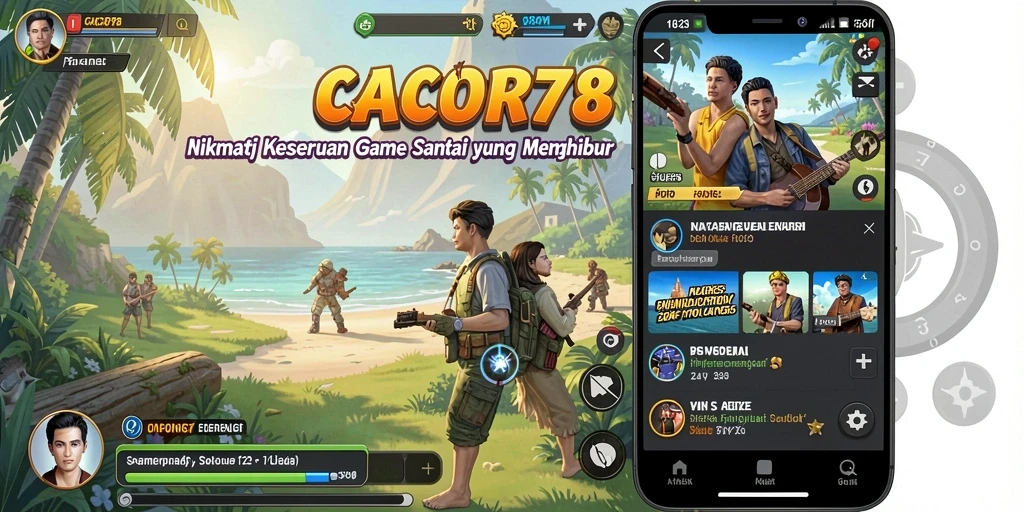 Tangkapan layar gameplay CACOR78 yang ceria dan berwarna-warni.