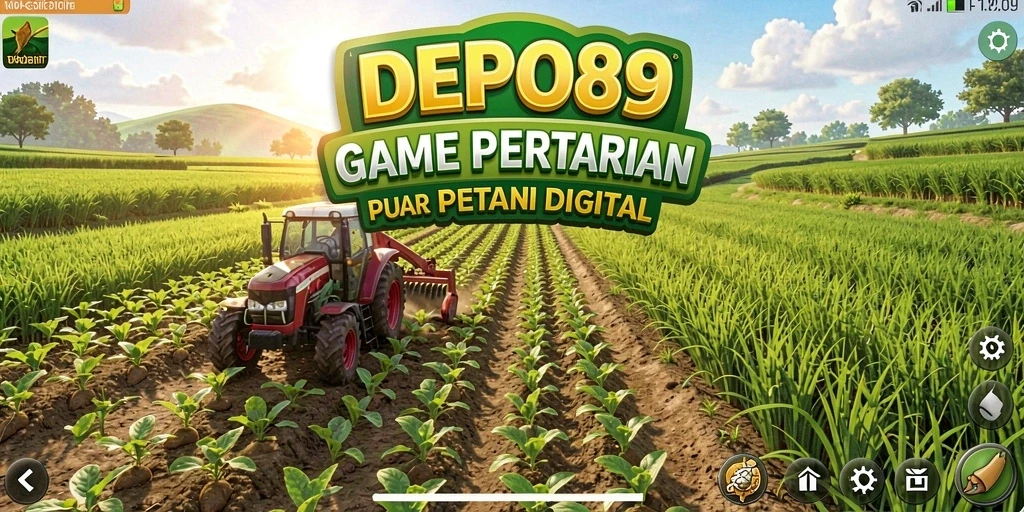 Tangkapan layar dari gameplay DEPO89 yang menampilkan ladang yang subur.