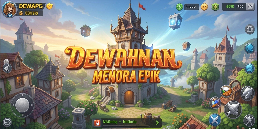 Gameplay seru dan strategi menara dalam DEWAPG.