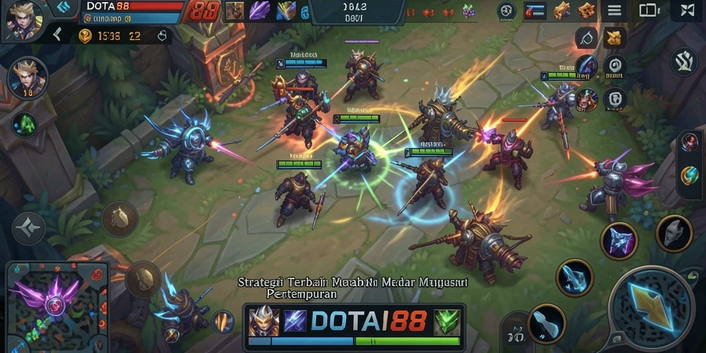 Tangkapan layar dari gameplay strategi DOTA88 yang menarik.