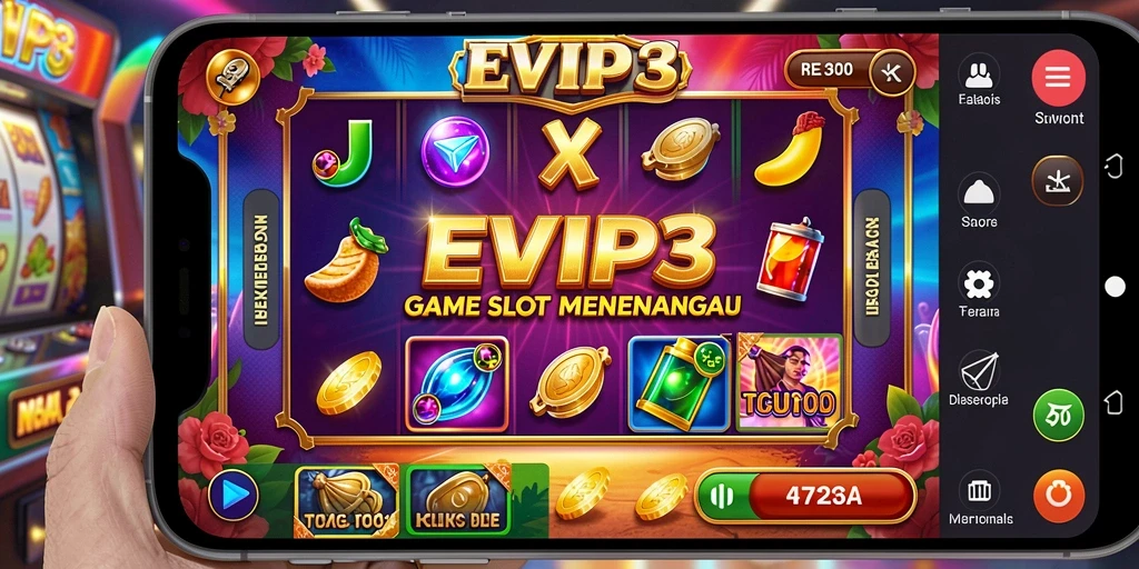 Tampilan gameplay EVIP3 yang seru dengan berbagai pilihan slot.
