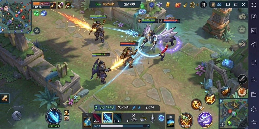 Gameplay menarik dari GIM999 yang menunjukkan strategi dan pembangunan.