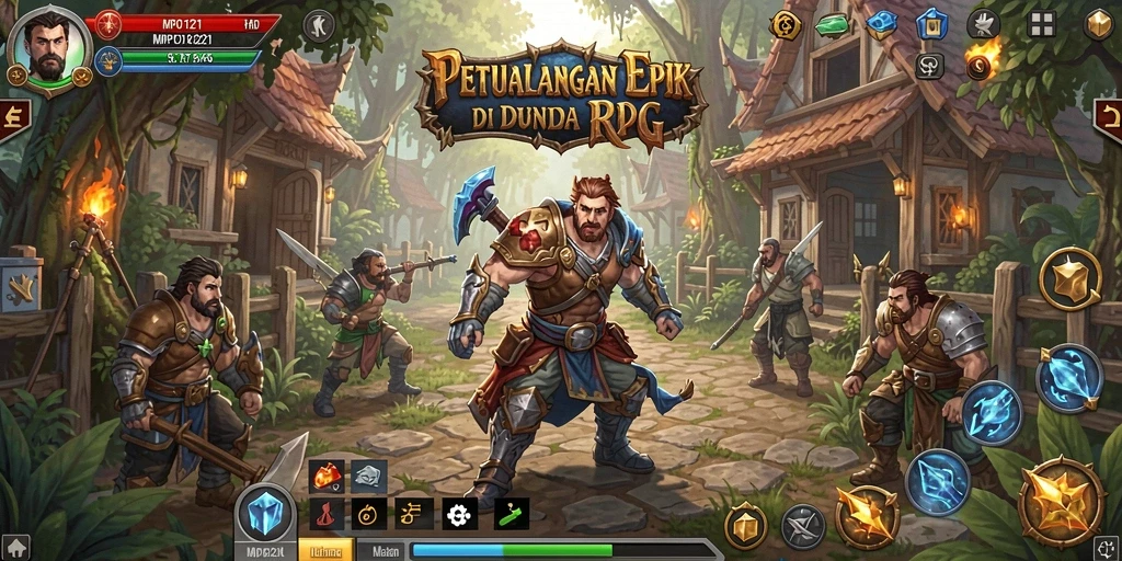 Tampilan menakjubkan dari gameplay MPO1221 dengan aksi RPG yang mendalam.