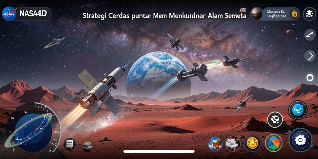 Tangkapan layar gameplay <strong>NASA4D</strong> yang menunjukkan aksi strategi luar angkasa.