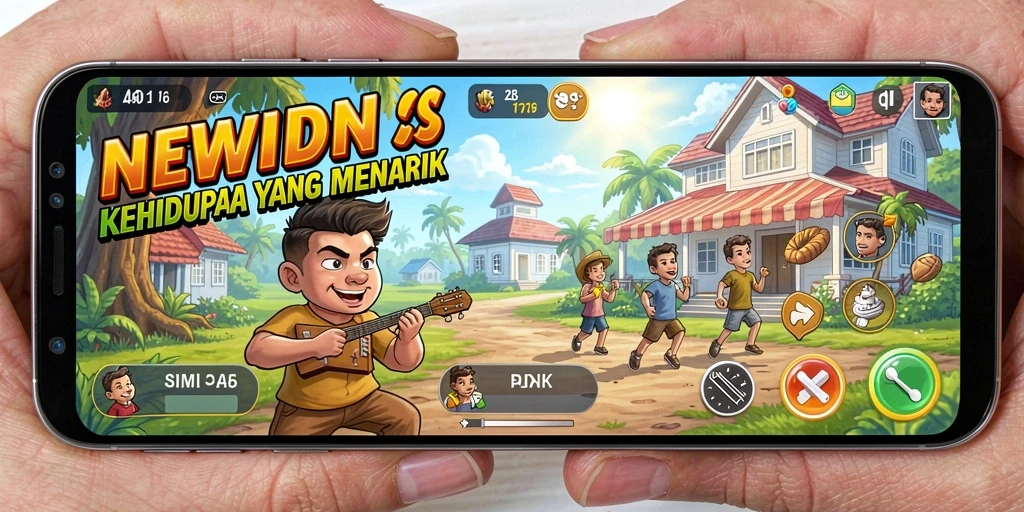 Gameplay menarik dari NEWIDN dalam simulasi kehidupan.