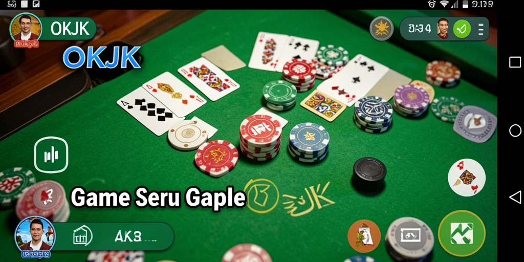 Tangkapan layar menampilkan gameplay seru dalam pertandingan Gaple.