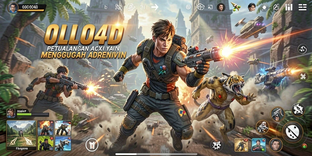 Tampilan utama gameplay OLLO4D yang mendebarkan dan penuh aksi.