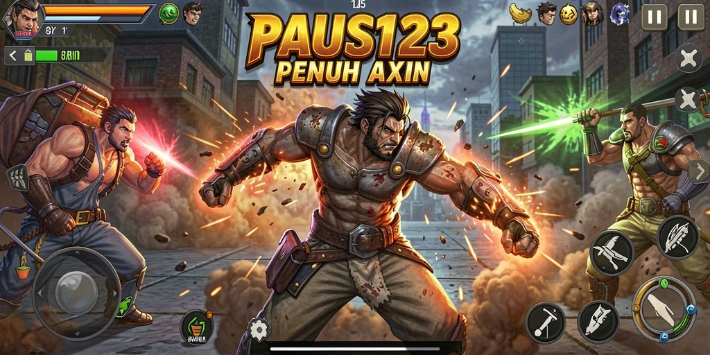 Tampilan menarik dari gameplay Fighting di PAUS123.