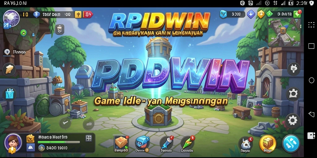 Tampilan gameplay menyenangkan dari RPIDWIN dalam suasana Idle.