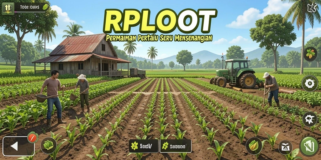 Tampilan gameplay RPLOOT yang menarik dan interaktif dalam dunia pertanian.