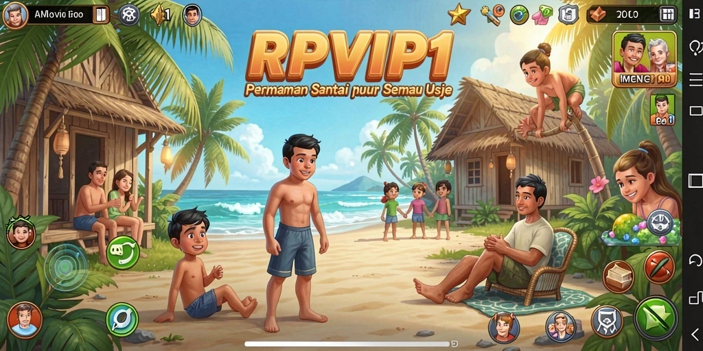 Tampilan gameplay RPVIP1 dengan grafis cerah dan tantangan mengasyikkan.