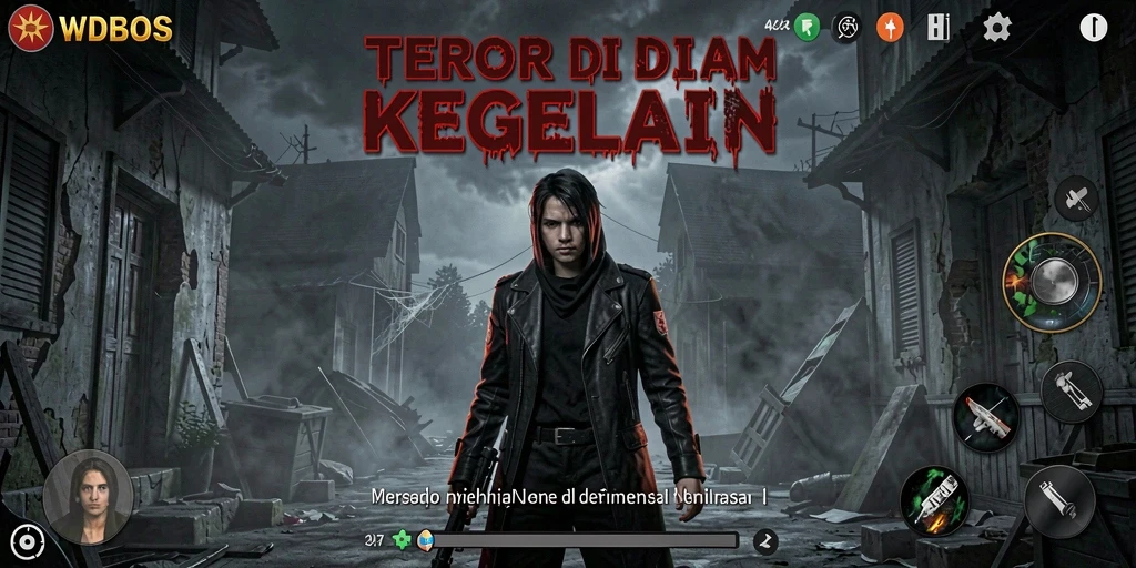 Tangkapan layar dari gameplay WDBOS yang menampilkan suasana horor yang mencekam.